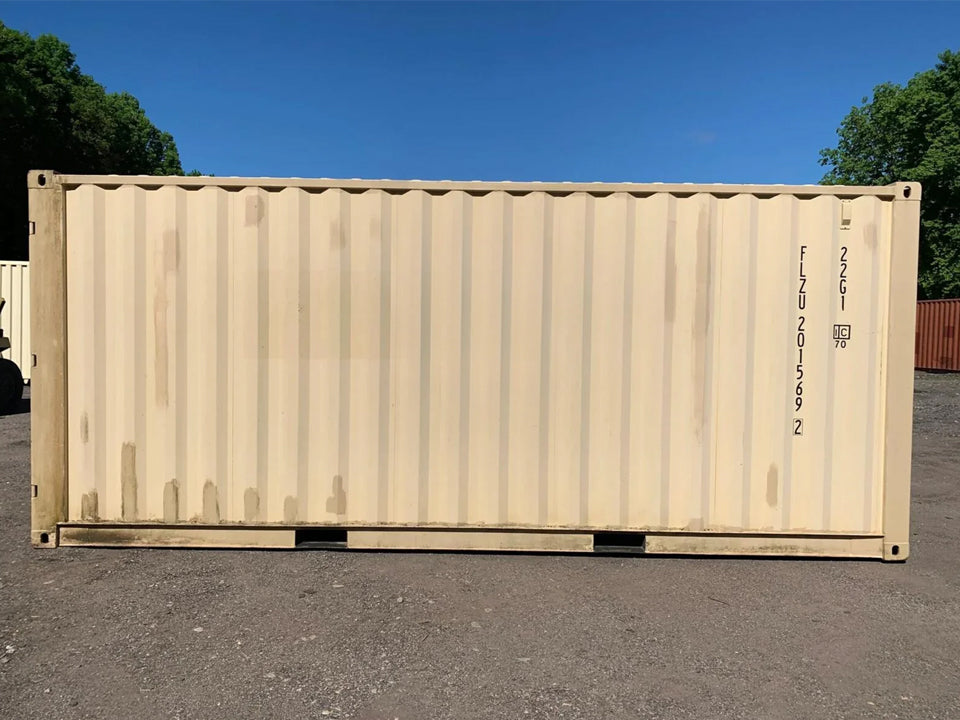 20′ x 8′ x 8.5′ Tall– Wind and Watertight Off Rent Used Shipping / Storage Container – Beige