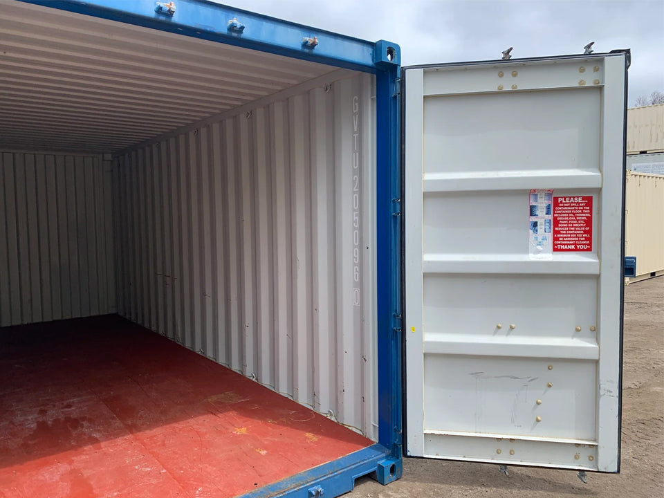 20′ x 8′ x 8.5′ Tall– Wind and Watertight Off Rent Used Shipping / Storage Container – Blue