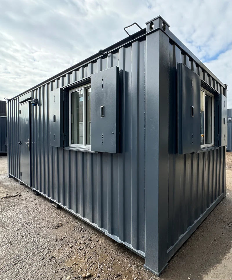 21ft x 8ft Container Office Cabin | Portable Anti-Vandal Building image 0