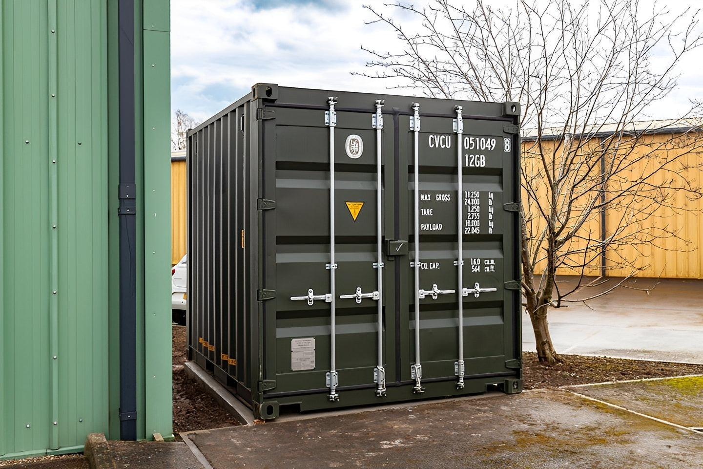 10Ft X 8Ft Shipping Container (One Trip) – Green image 4