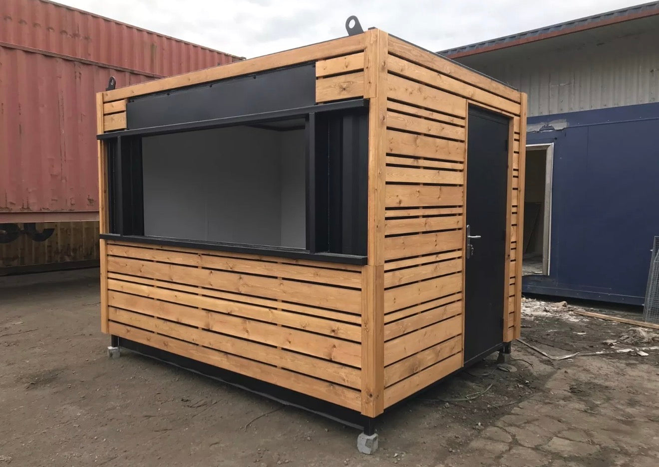 10ft Portable Container Office / Coffee Shop – Modern Prefab Workspace or Café Pod