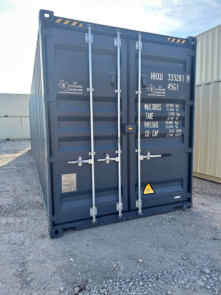 40ft Gray High Cube One-Trip Shipping Container – Easy Open Door, Like-New Condition! image 0