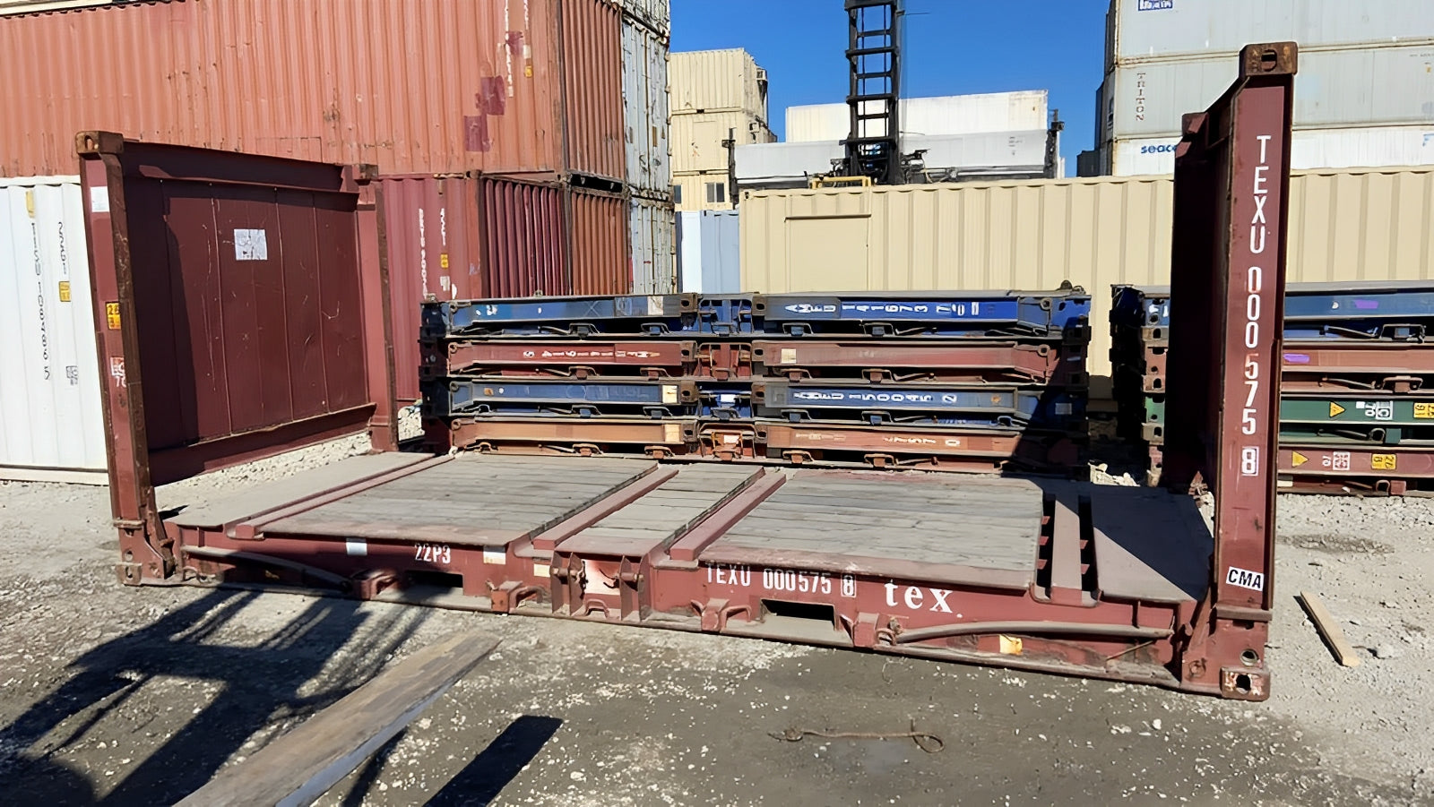 20Ft X 8Ft Used Flat Rack Shipping Containers image 4