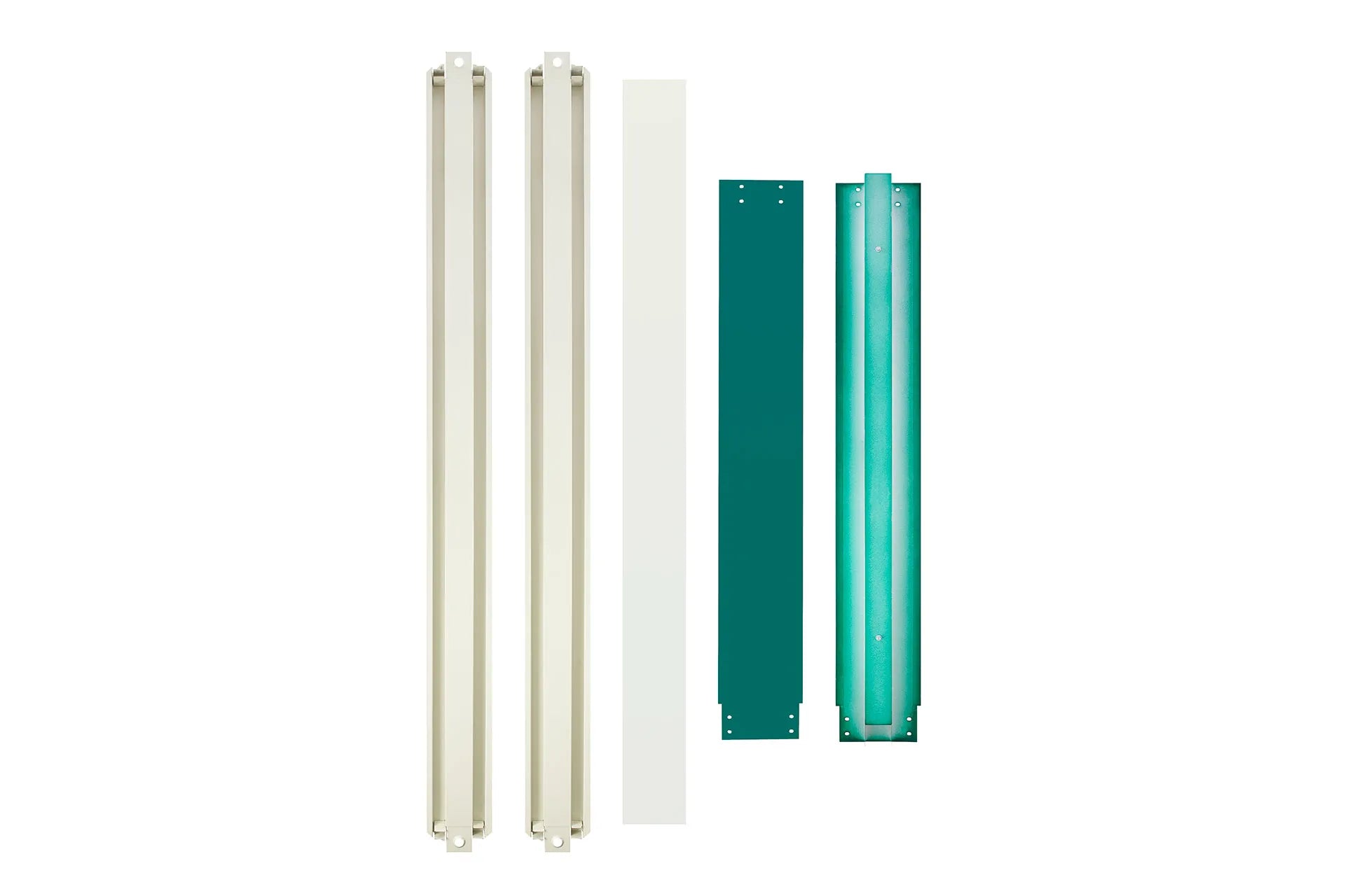 2.3m, 3.3m, 4.3m Flat Pack Office Linking Kit (Green) image 0