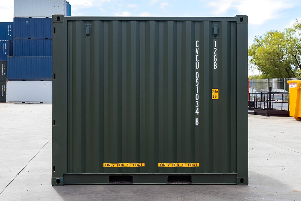 10Ft X 8Ft Shipping Container (One Trip) – Green image 2
