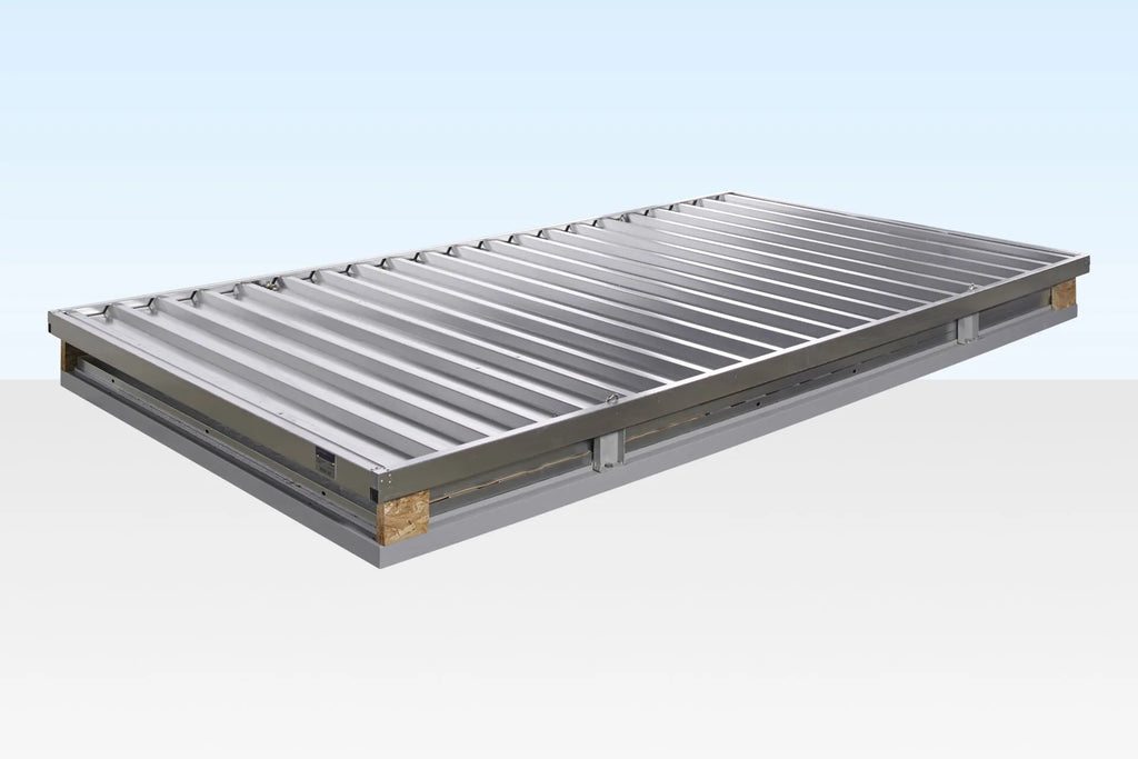 4M X 2.1M Flat Pack Container Store – Galvanised image 3
