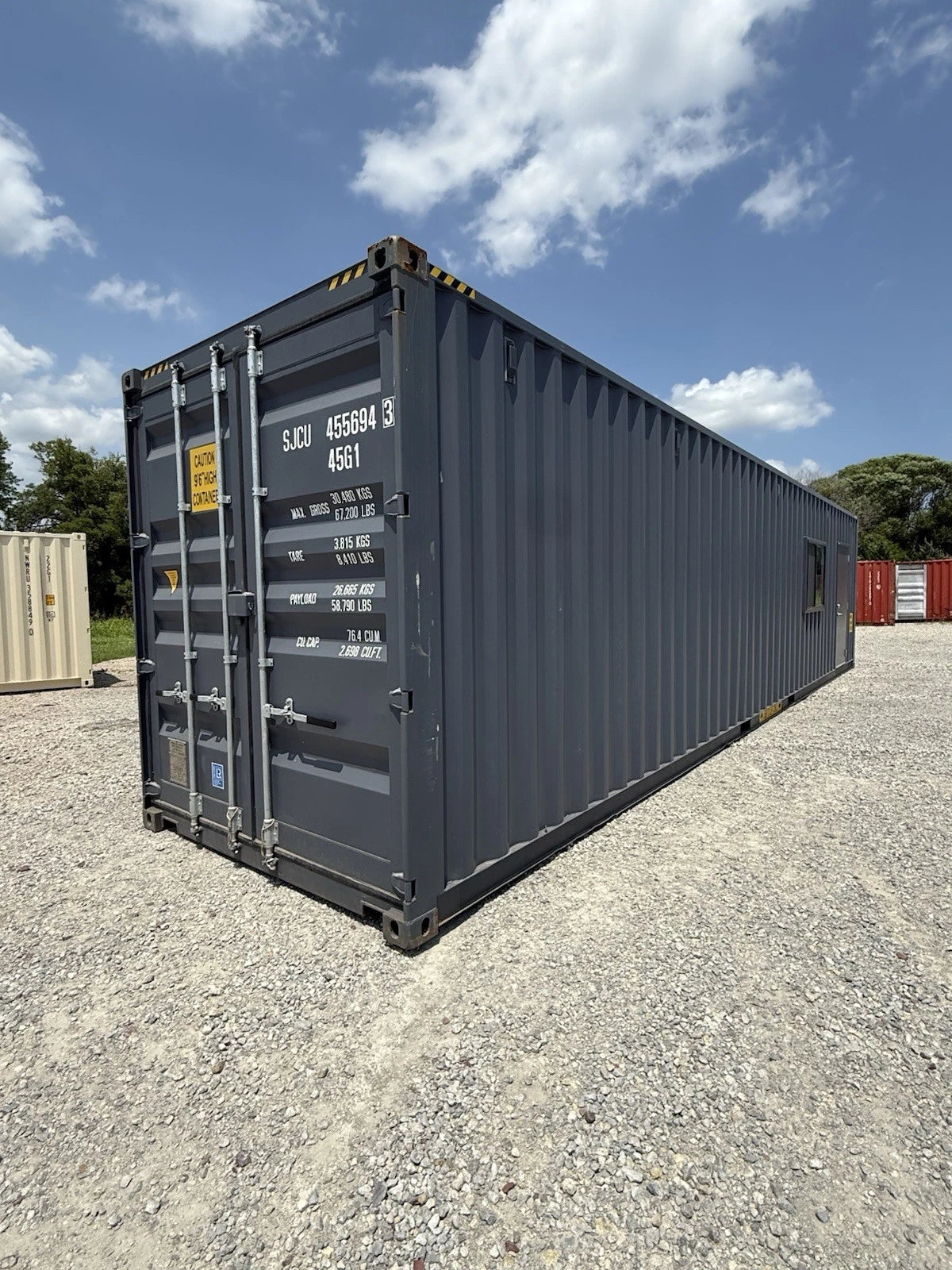 40ft New Slate Gray Shipping Container Office For Commercial Use Spray Foam image 4