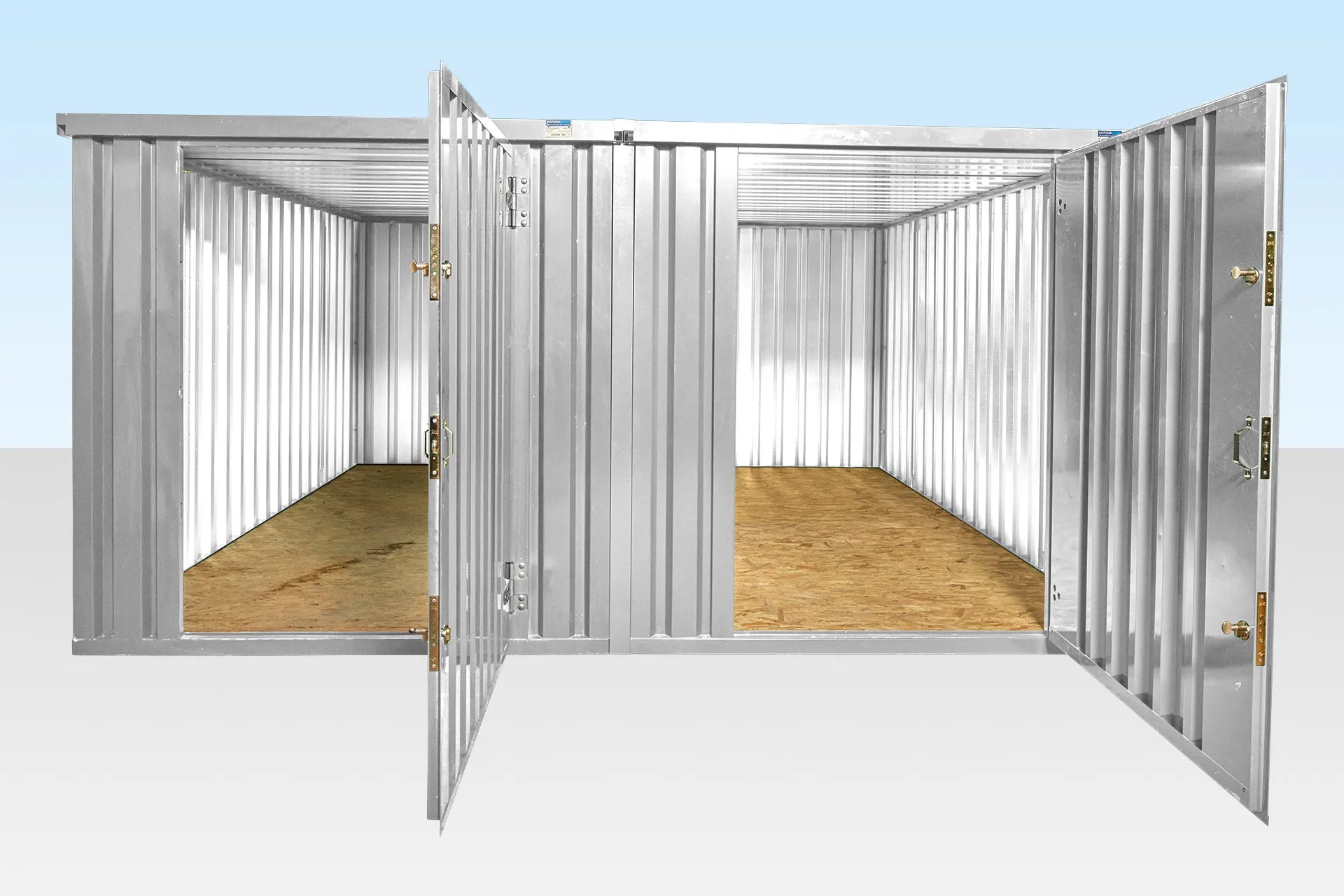 3M X 4.2M Side Linked Flat Pack Container Bundle (Galvanised) image 0