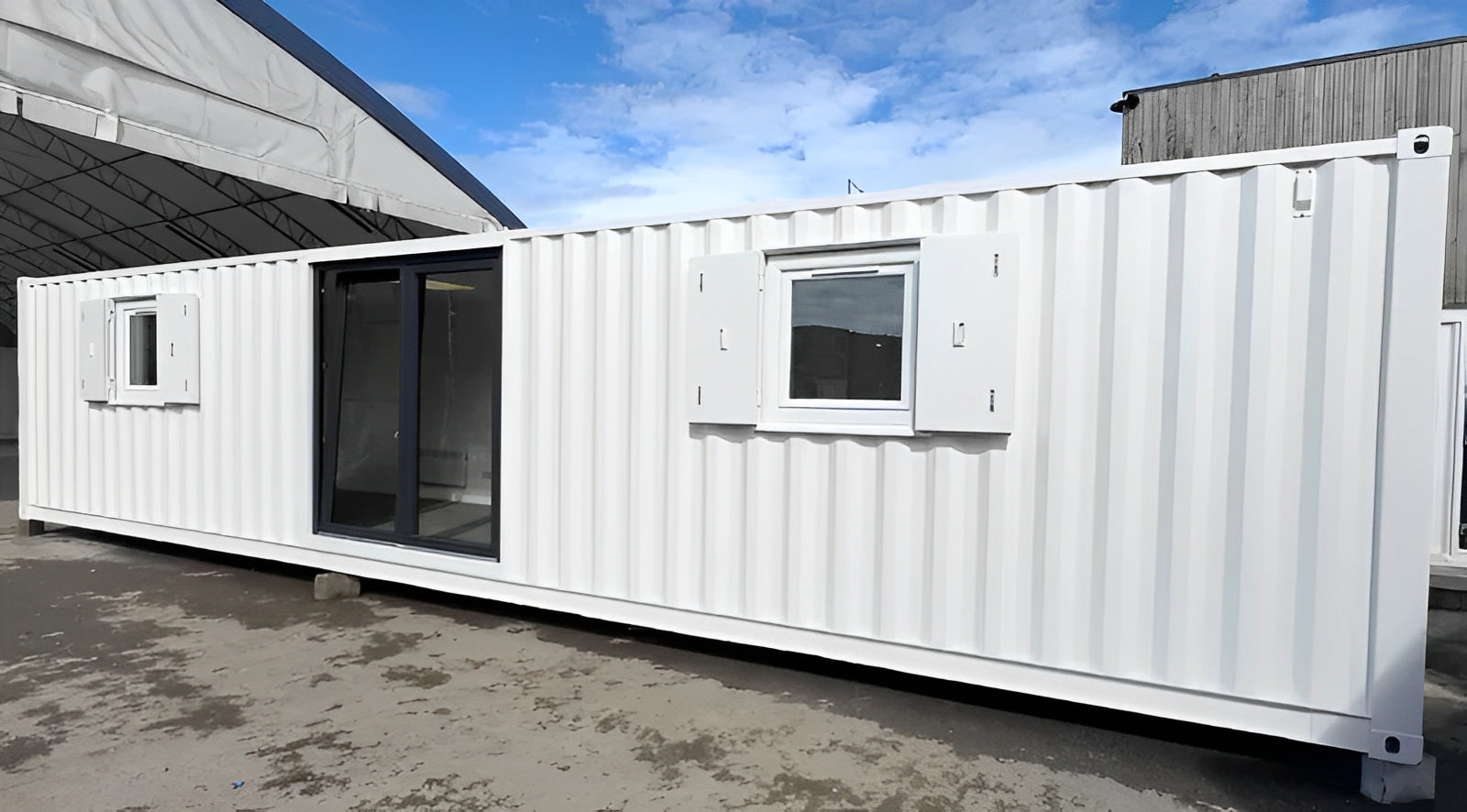 Converted 40ft Shipping Container | Open Plan Office | Portable Container Building image 3