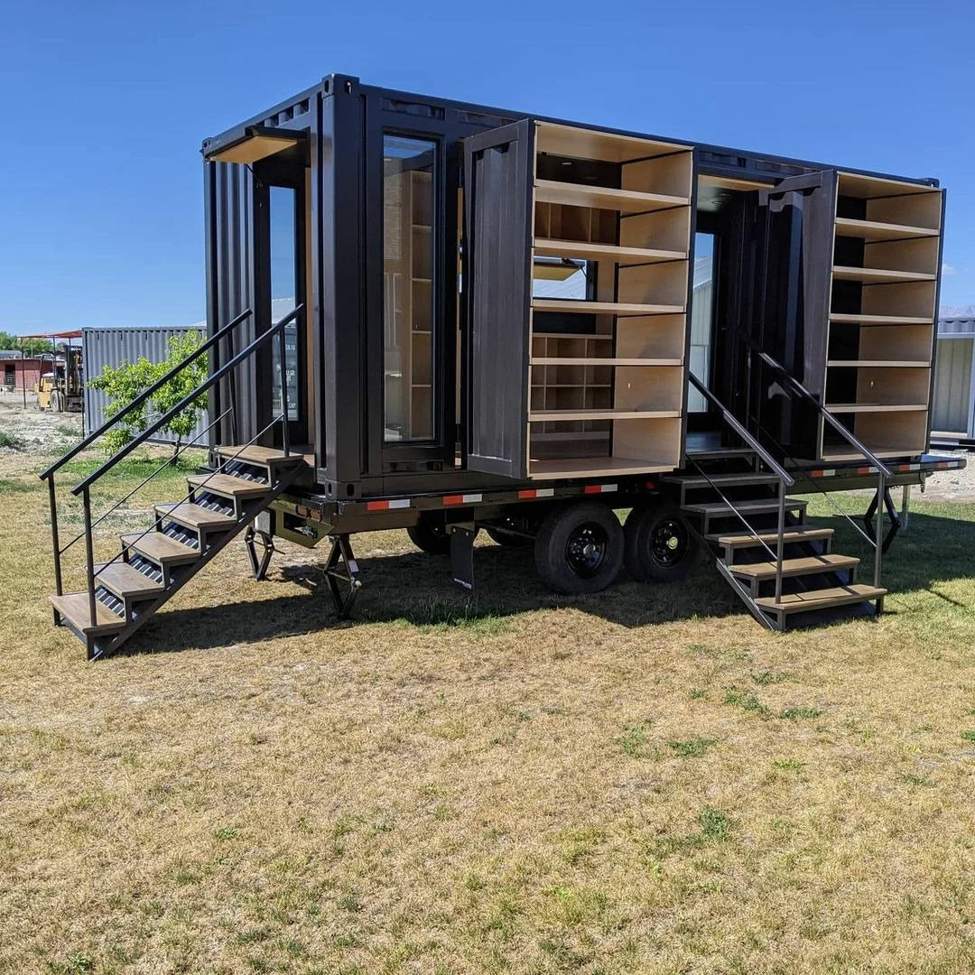 Custom 20ft Shipping Shopping Container on Wheels image 0