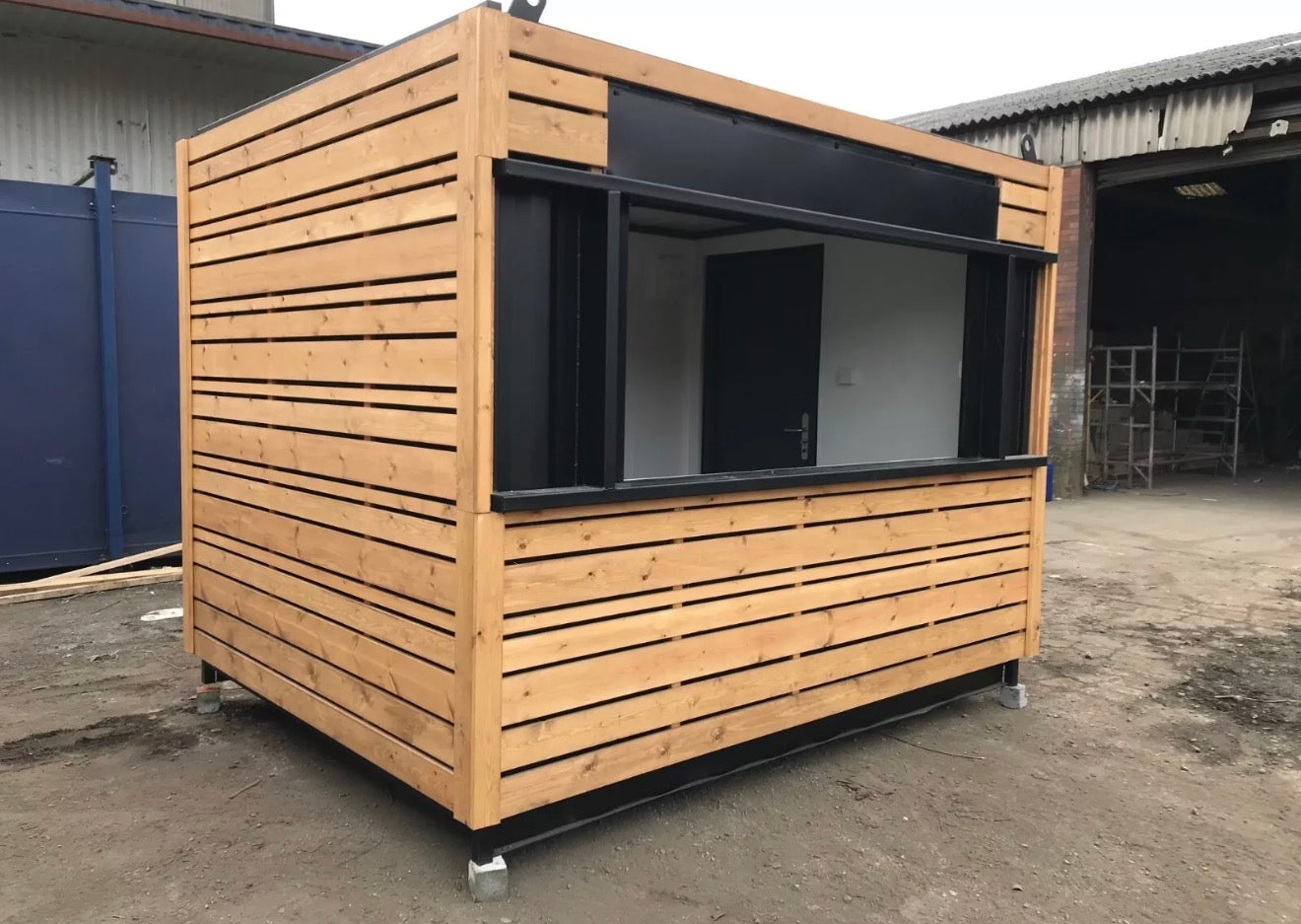 10ft Portable Container Office / Coffee Shop – Modern Prefab Workspace or Café Pod