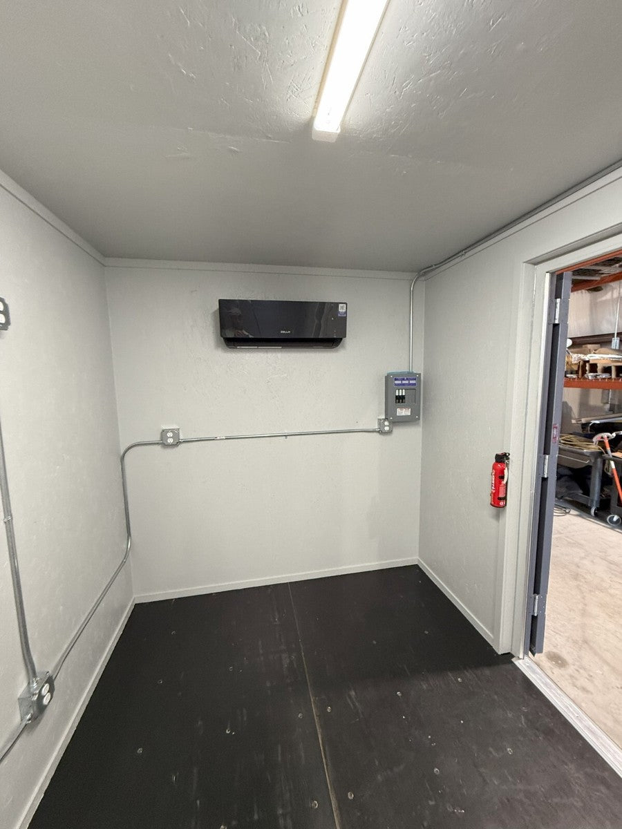 20 ft Custom Shipping Container Mobile Office 120V Slate Gray