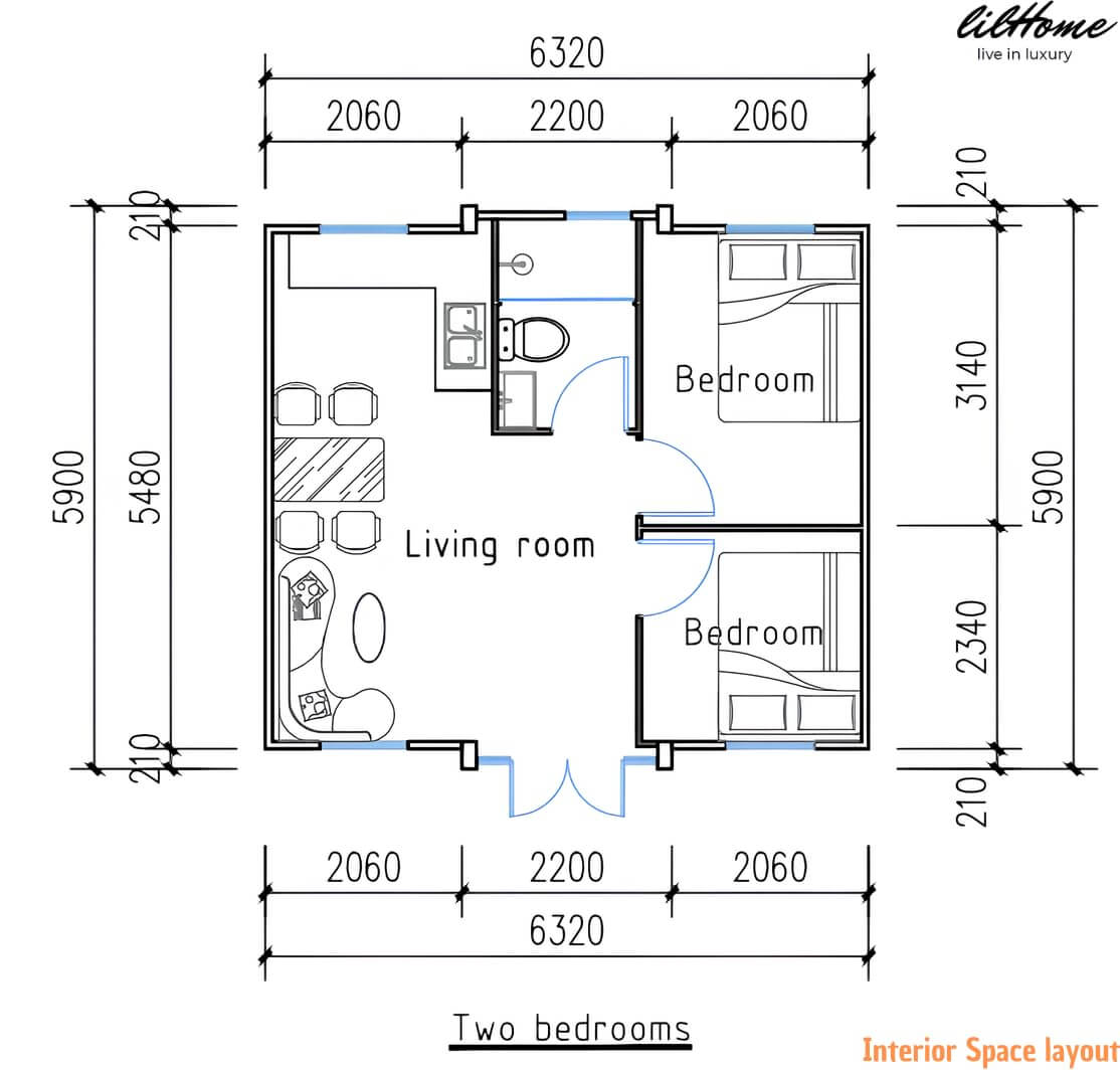 19x20FT Portable Prefabricated Tiny Home for Sale,