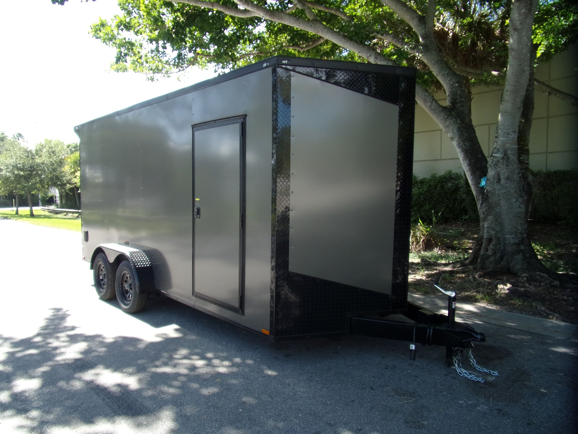 Hook & Line blackout edition enclosed cargo trailer 6x12