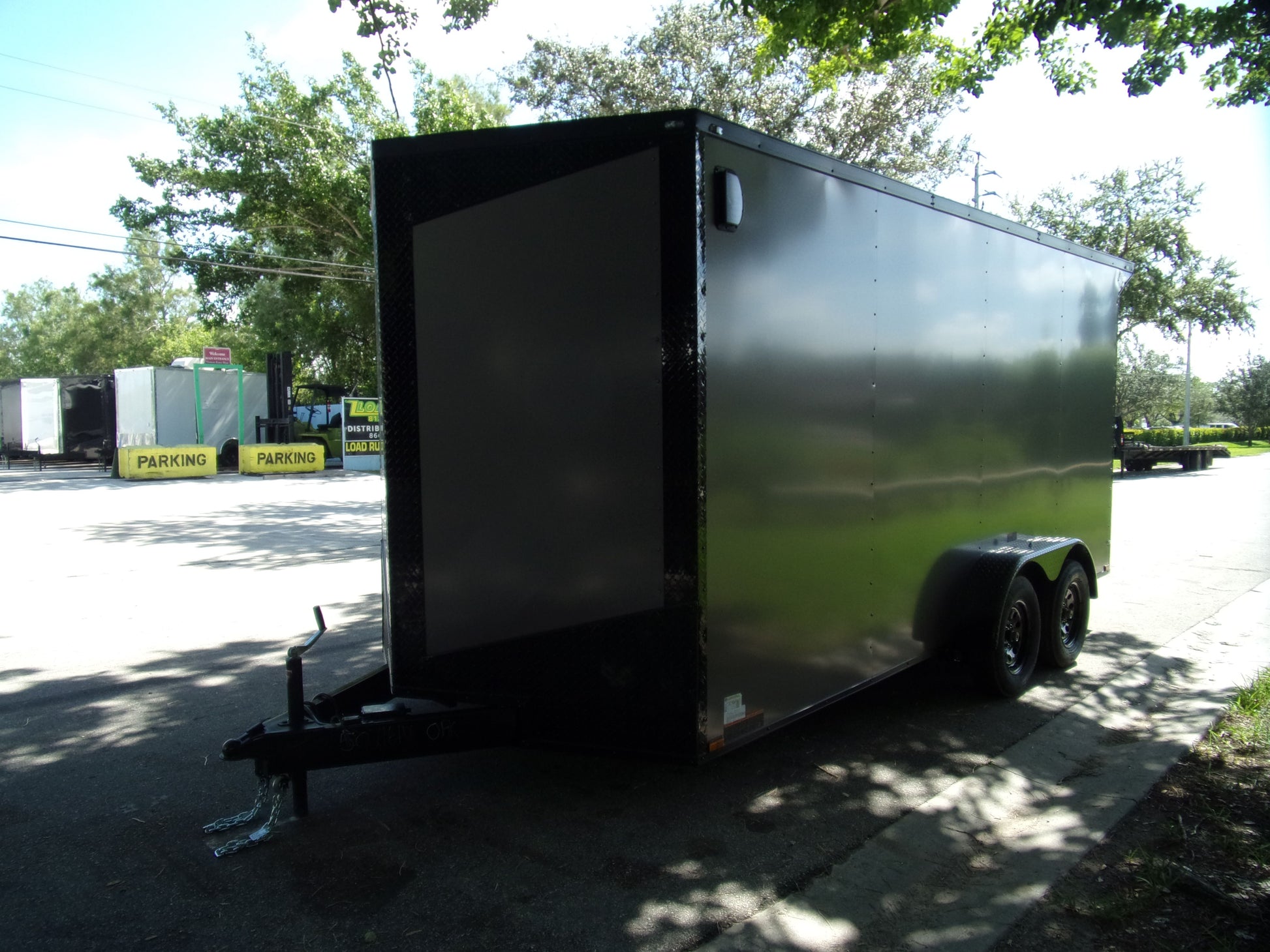 Hook & Line blackout edition enclosed cargo trailer 6x12