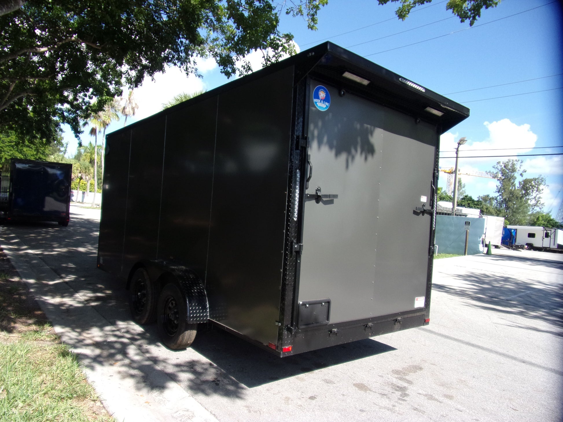 Hook & Line blackout edition enclosed cargo trailer 6x12