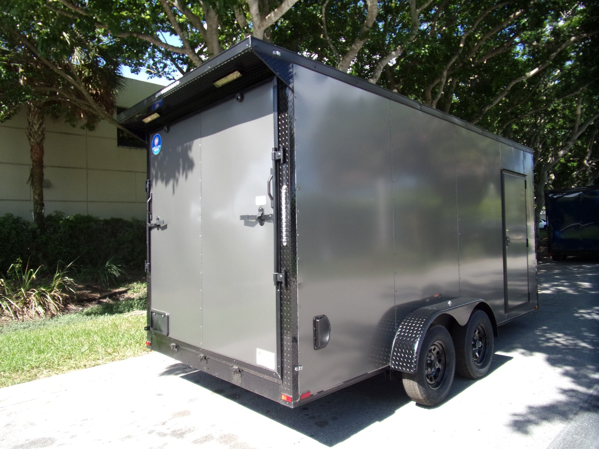 Hook & Line blackout edition enclosed cargo trailer 6x12
