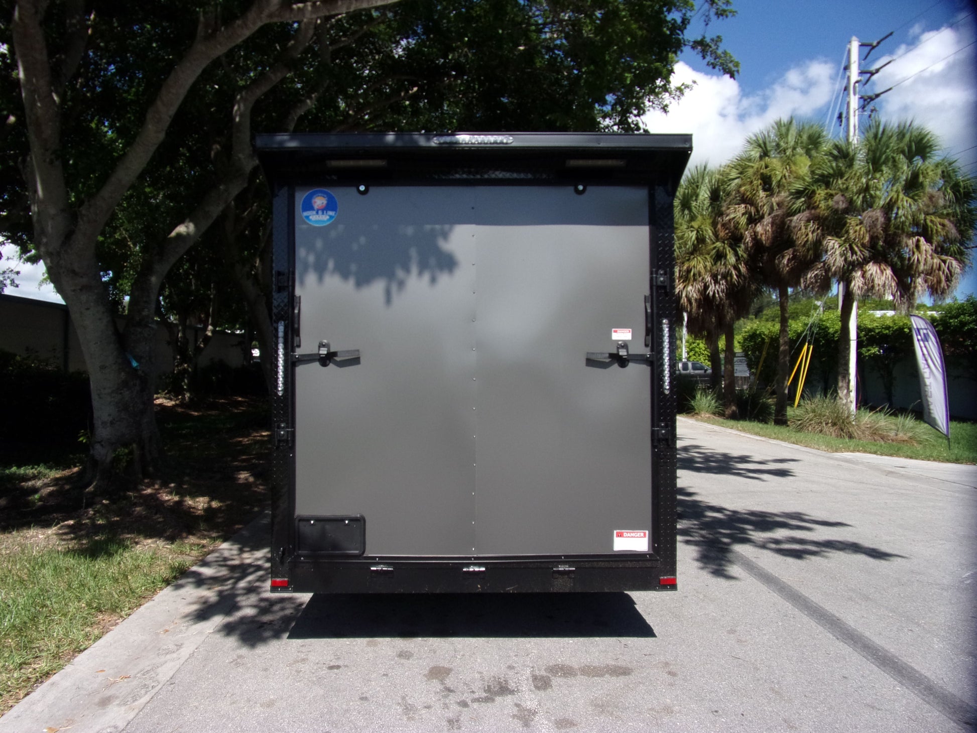 Hook & Line blackout edition enclosed cargo trailer 6x12
