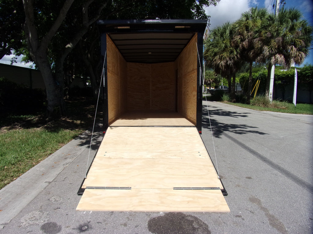 Hook & Line blackout edition enclosed cargo trailer 6x12
