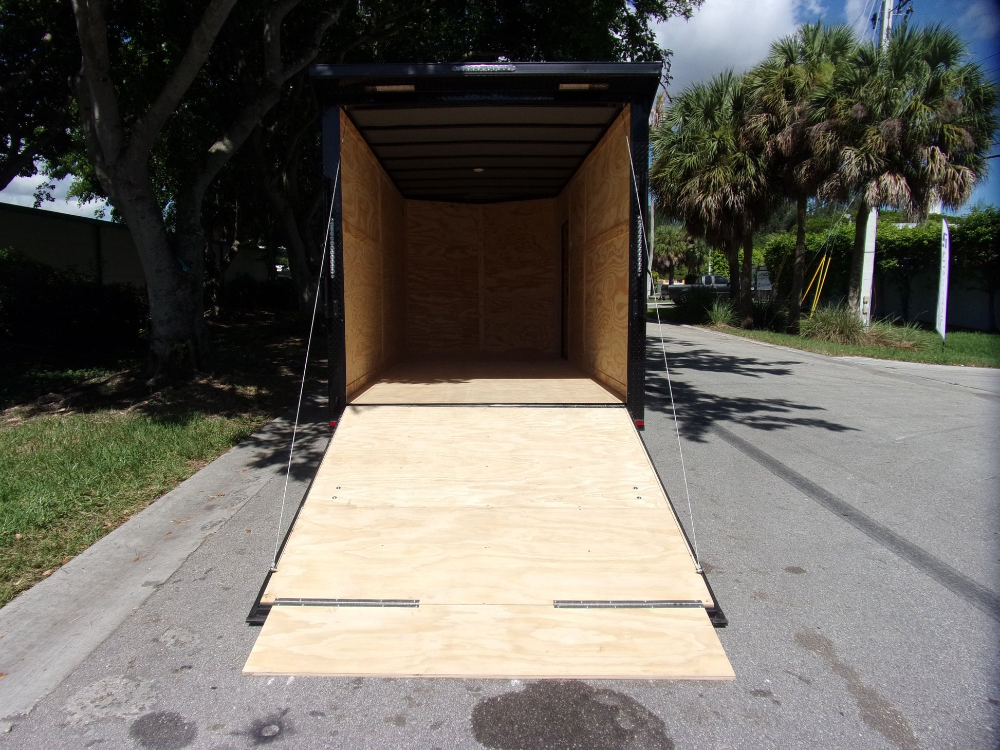 Hook & Line blackout edition enclosed cargo trailer 6x12