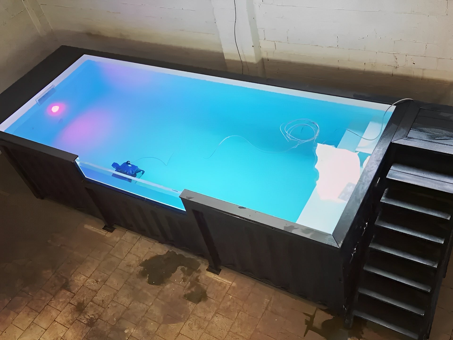 20ft Shipping Container Swimming Pool with Convenient Side Staircase image 0
