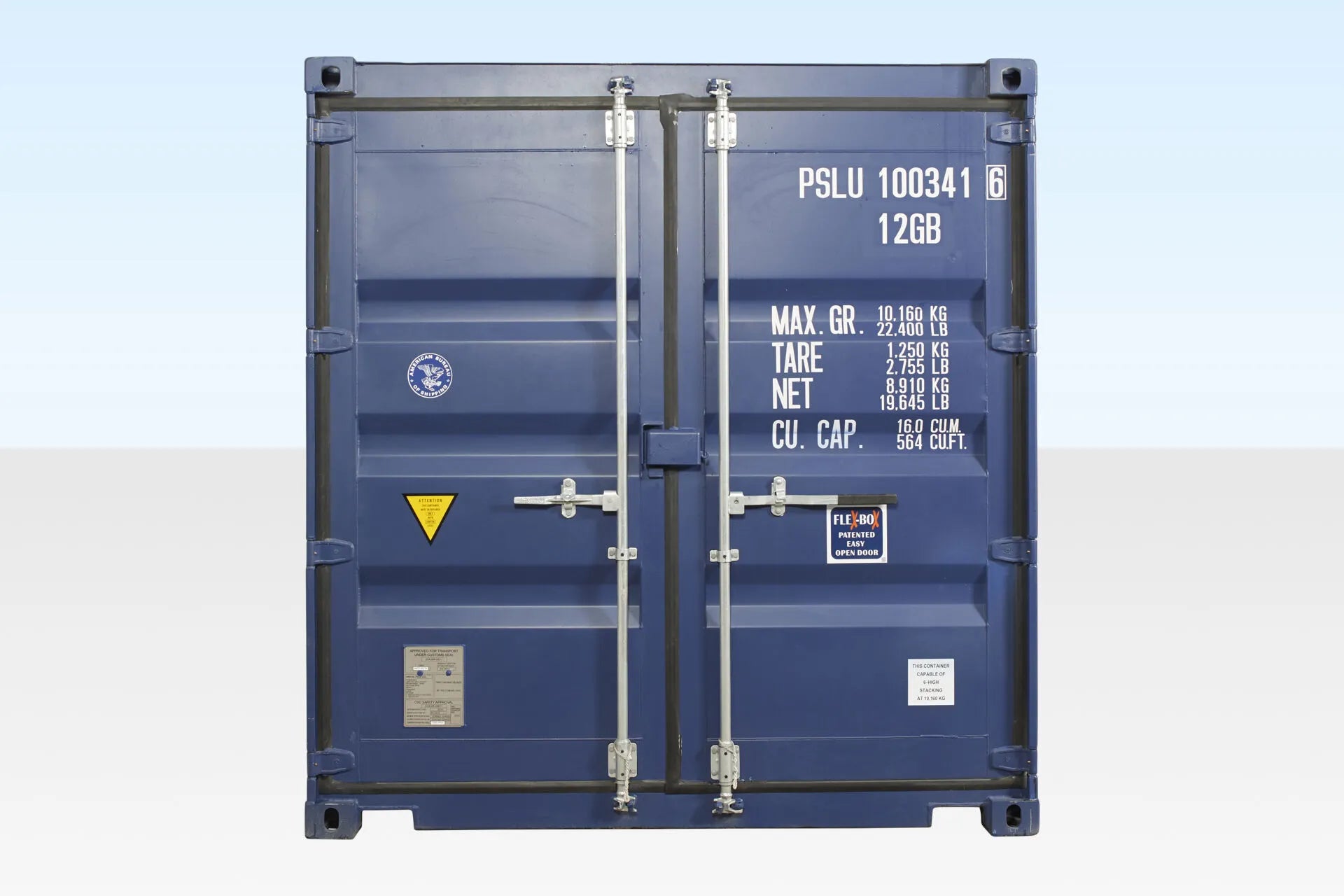 10Ft X 8Ft Shipping Container (One trip) – Blue image 4