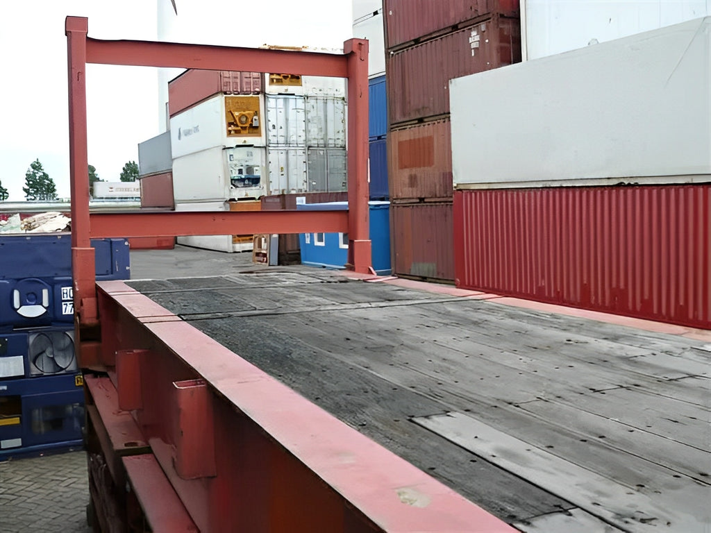 40Ft X 8Ft Used Flat Rack Shipping Container image 2