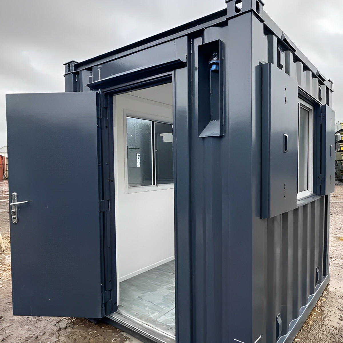7Ft x 7Ft Shipping Container Office | Portable Building | Anti-Vandal Building image 3