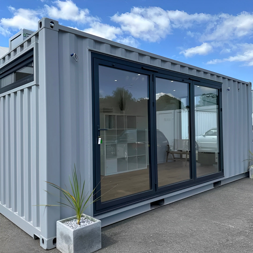 20ft x 8ft Custom Shipping Container Converted Office | Portable Building | Garden Office image 1