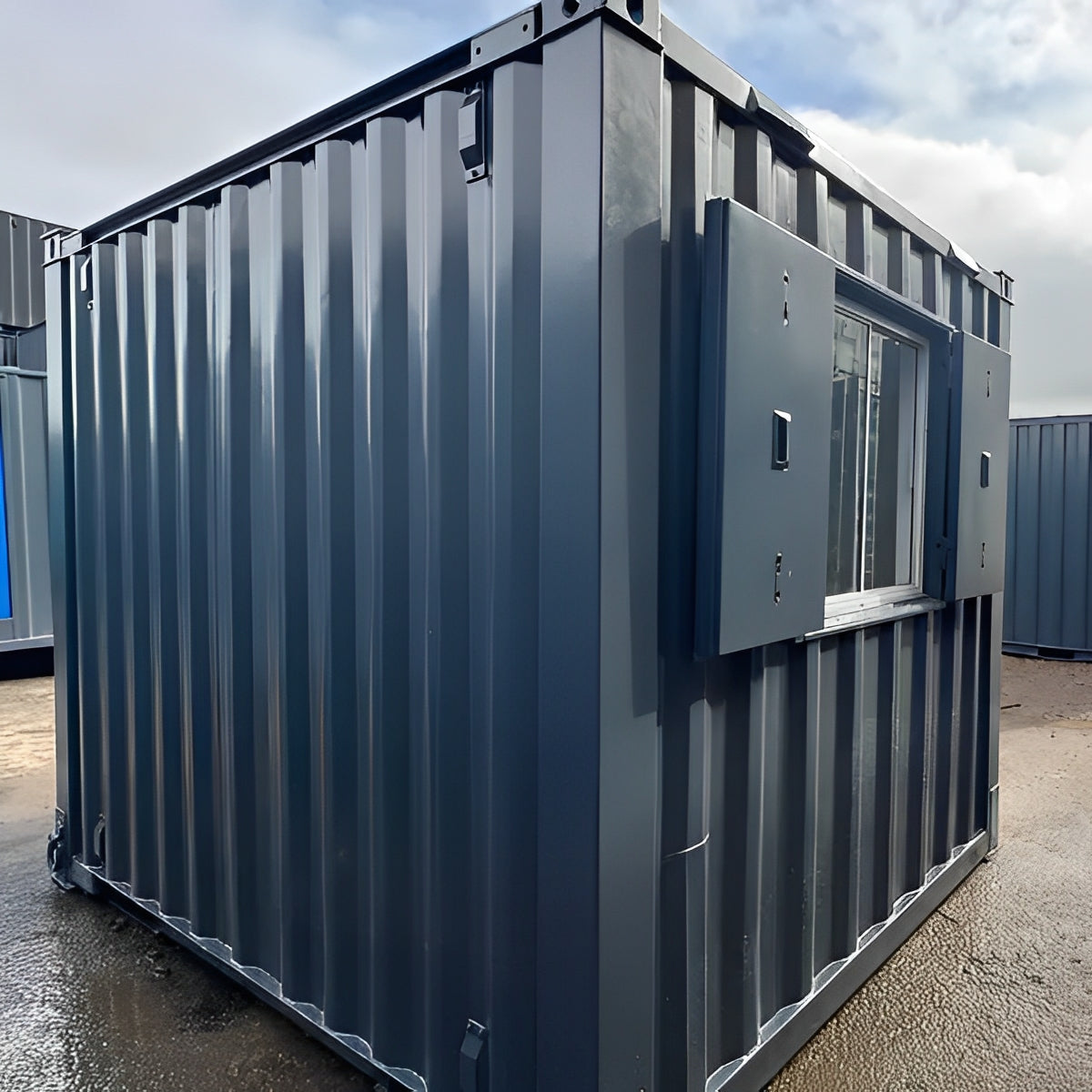 10ft × 8ft Shipping Container Office | Portable Anti-Vandal Building image 4