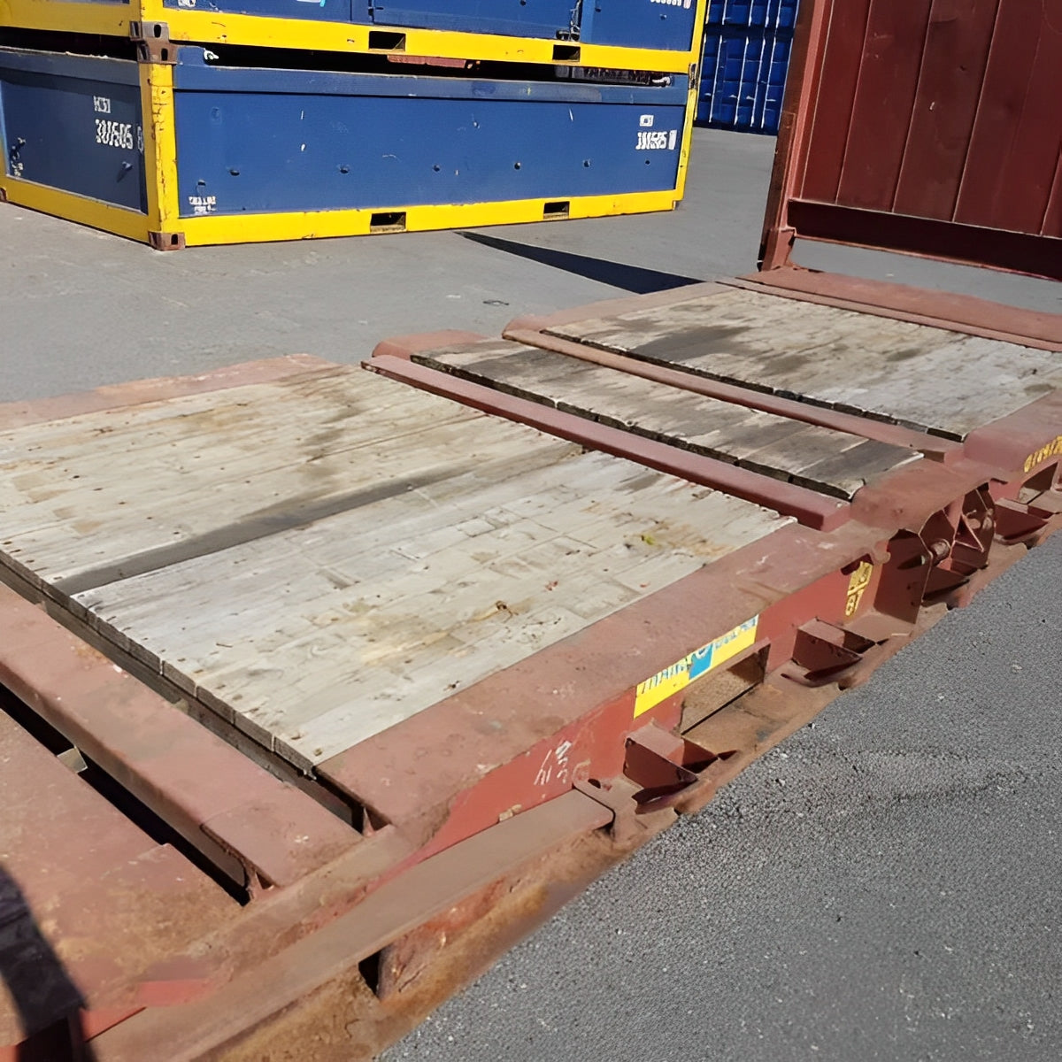 20Ft X 8Ft Used Flat Rack Shipping Containers image 2