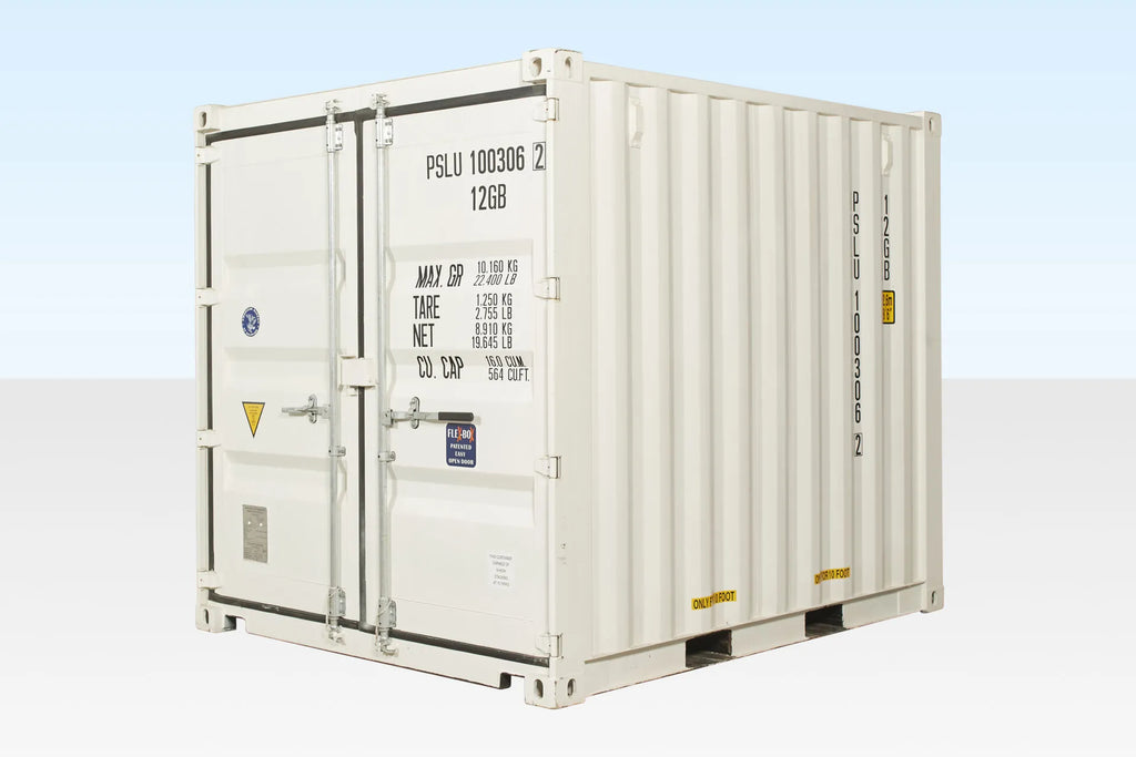 10Ft X 8Ft Shipping Container (One Trip) – White image 0