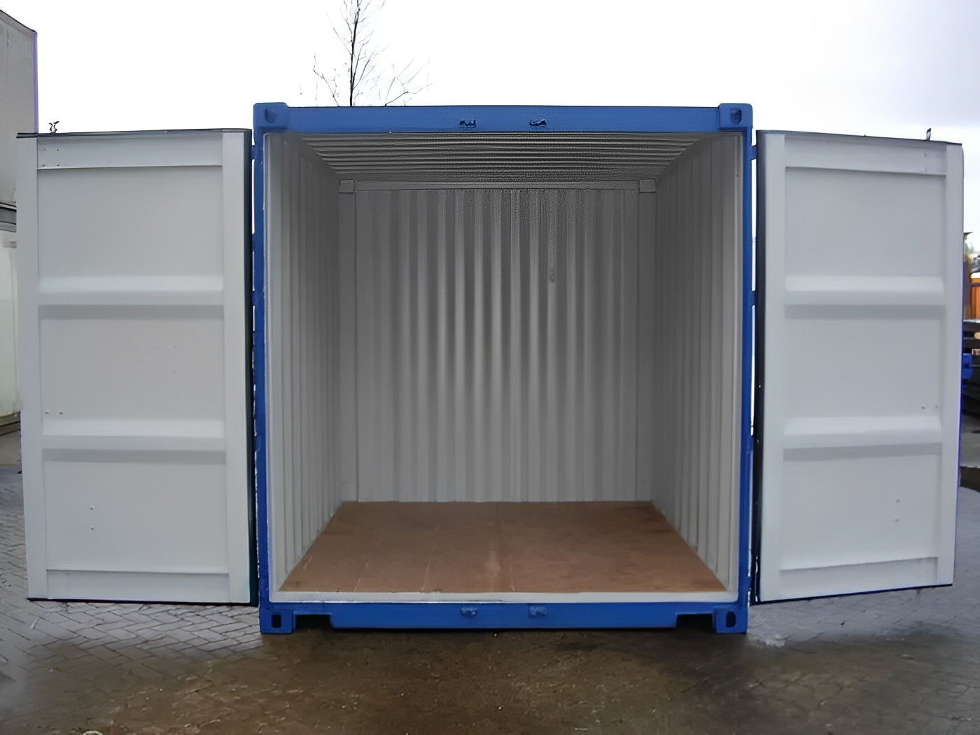 10Ft X 8Ft Shipping Container (One trip) – Blue image 1