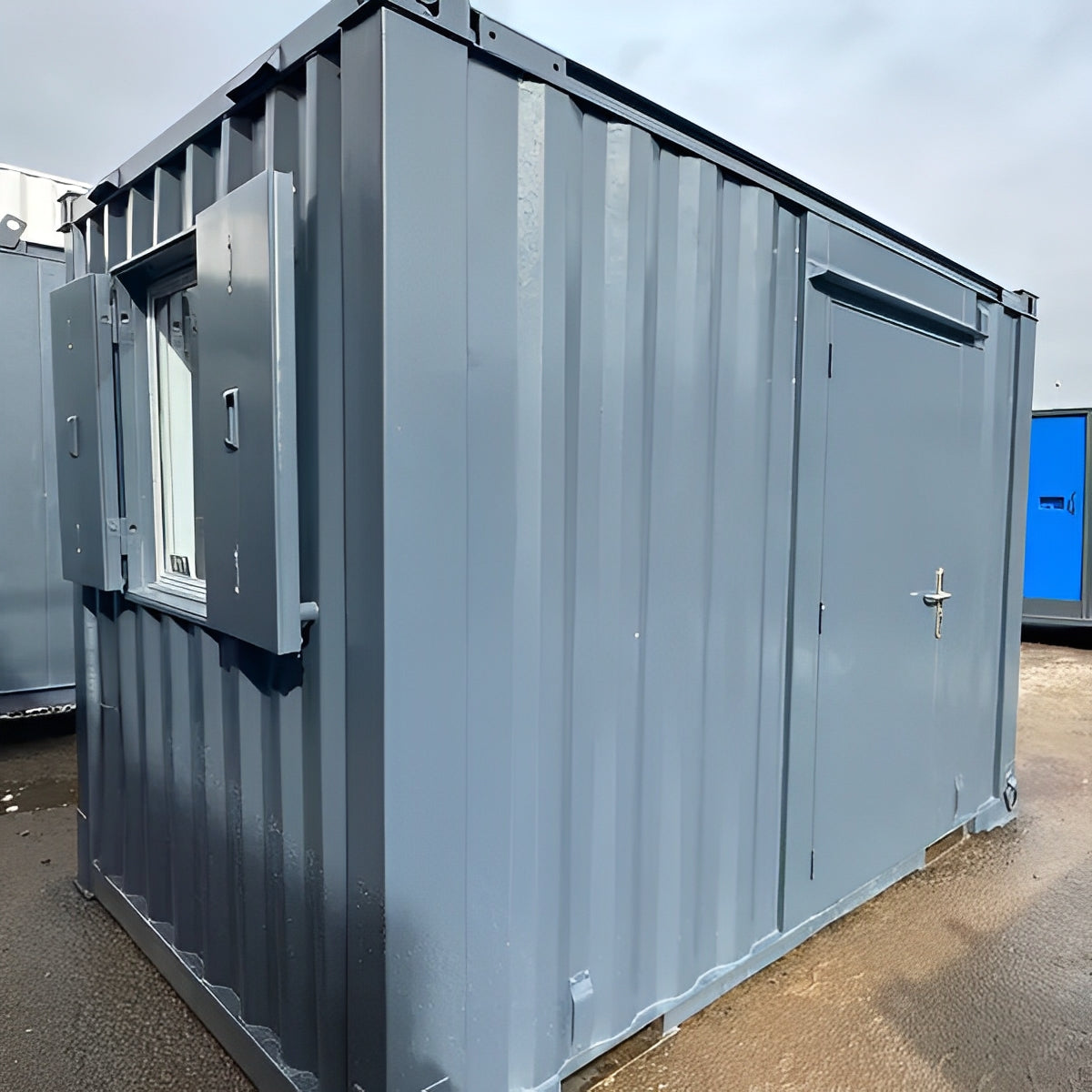10ft × 8ft Shipping Container Office | Portable Anti-Vandal Building image 0